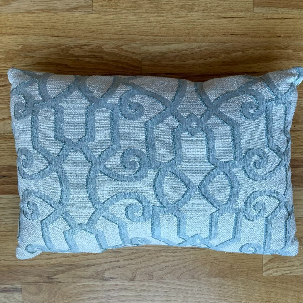 Classic Geometric Style Decorative Throw Pillow 20” x 14”